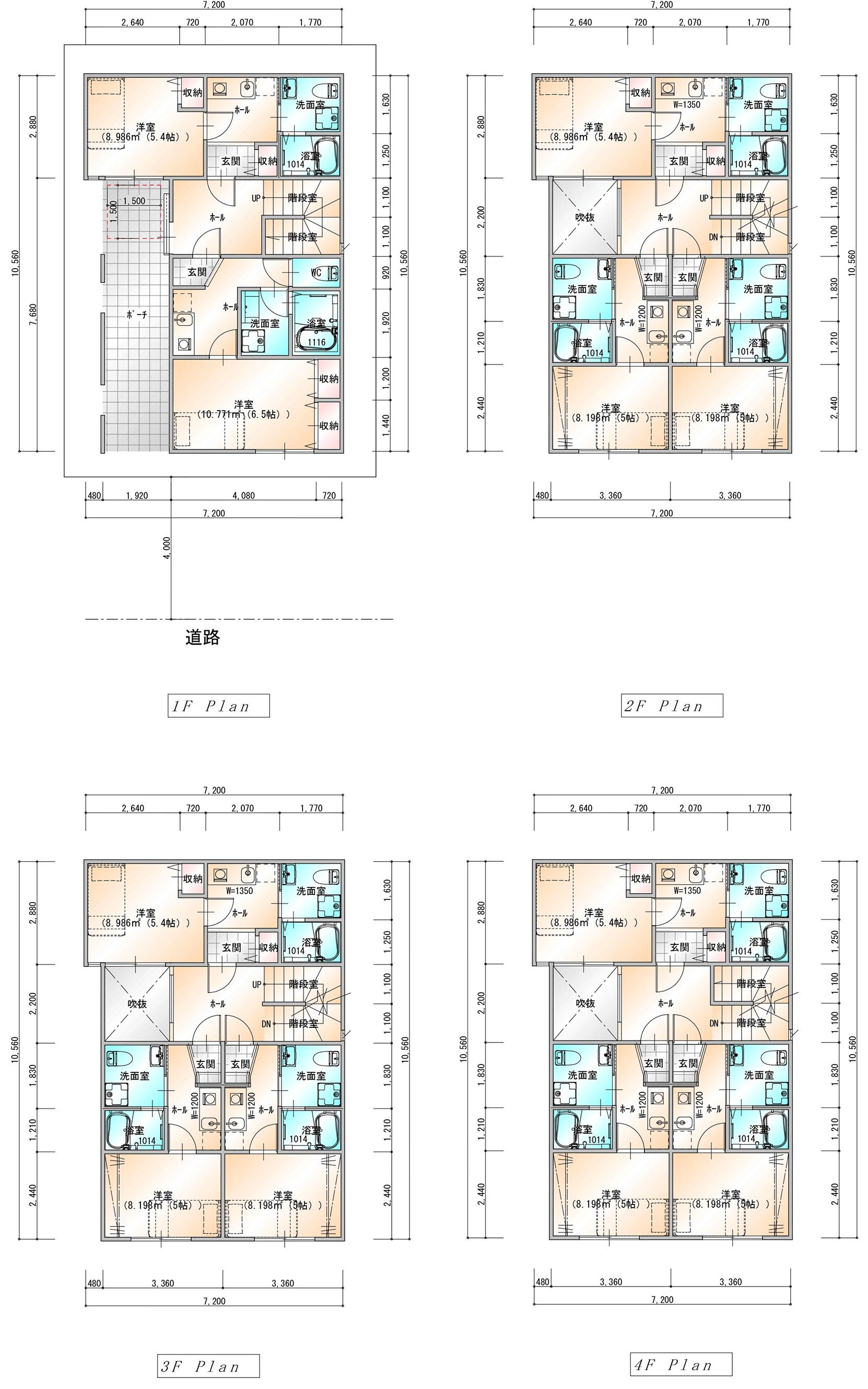 1F Plan 2F Plan