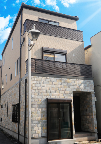 【狭小３階建て】敷地19.82坪｜延床39.04坪！石とタイルの２トーンで高級感溢れる家