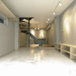 【混構造の家】敷地10.59坪｜延床24.49坪！<br>約10坪の敷地で１階ガレージ。解決策は１階に鉄骨、２～３階が木造の混構造
