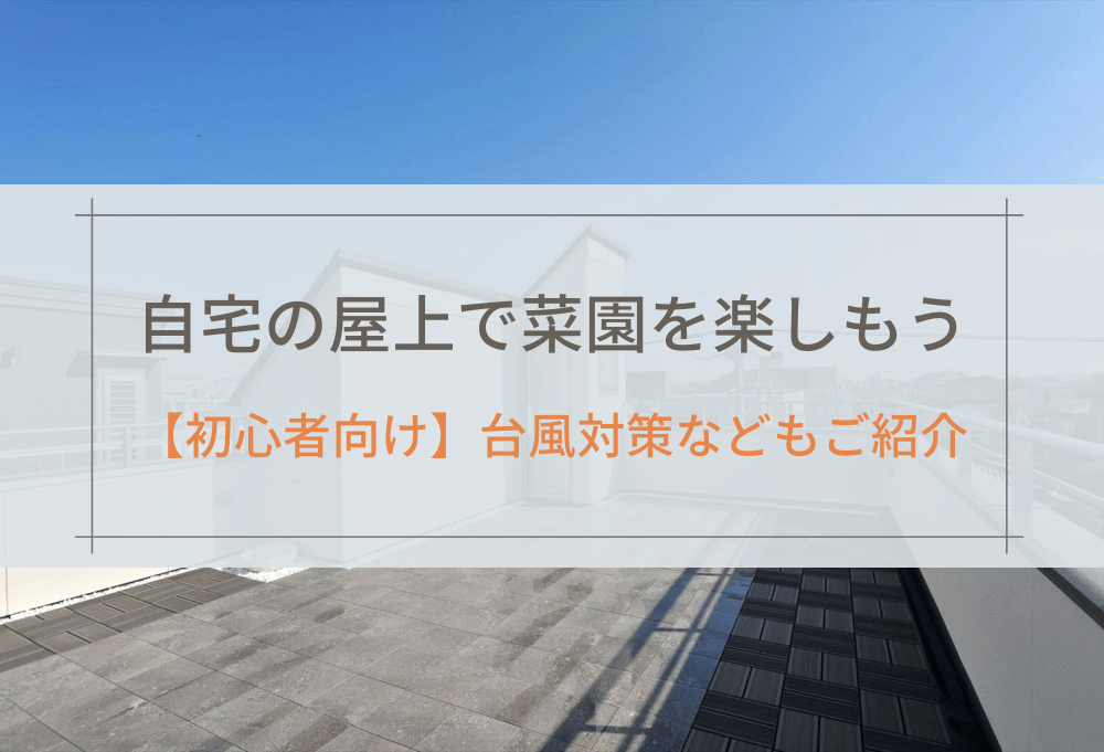 自宅の屋上で菜園を楽しもう