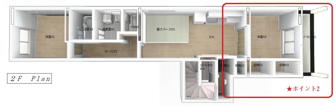 4階建て間取り2F