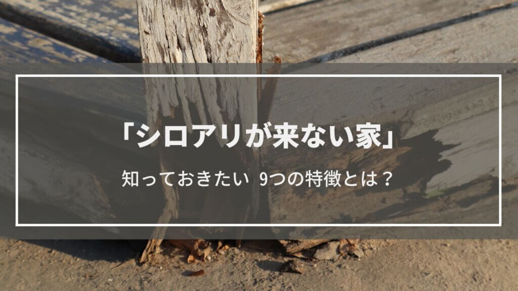 【シロアリが来ない家・寄せ付けない家】9の特徴│気になる5つの疑問も紹介