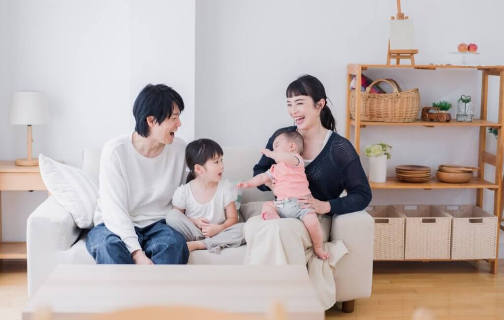 注文住宅を建てた家族